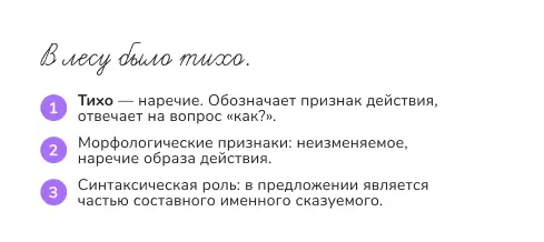 разбор наречия