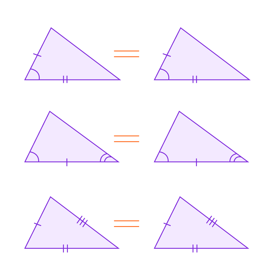 Признаки равенства треугольников