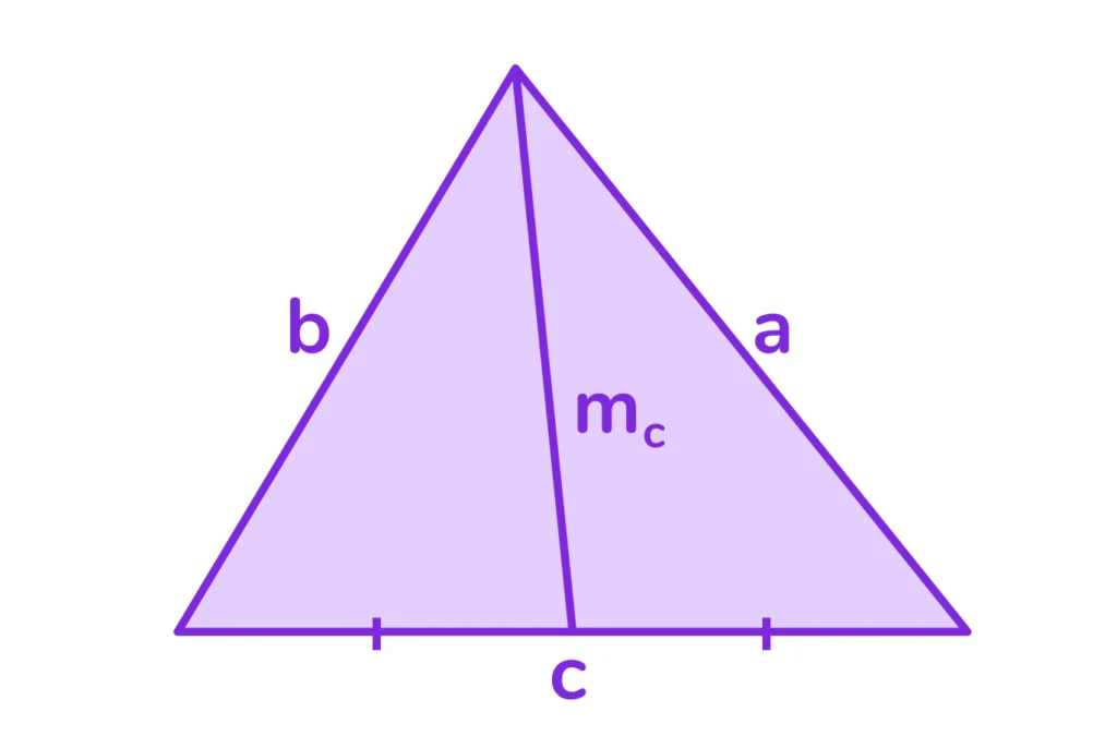 медиана в треугольниках